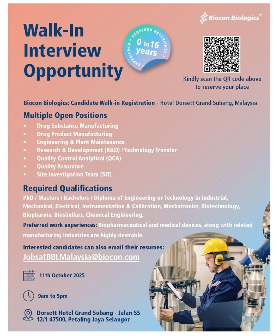 Biocon Biologics Job Opening