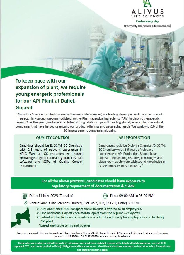 Alivus Life Sciences Job Opening